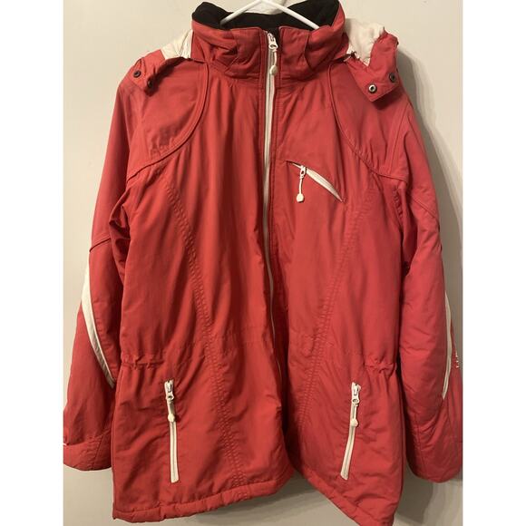Vintage L.L.Bean Pink Women Winter Jacket Large Quilted - Picture 1 of 11